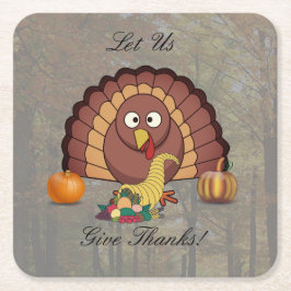 Låt oss Underlägg Thanksgivingen   i Ge Papper Kvadrat