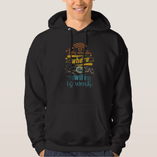 Låt oss undra var wifi är svagt vandringscampning hoodie