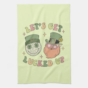 Låt oss upp dig - Leprechaun Klöver Kökshandduk