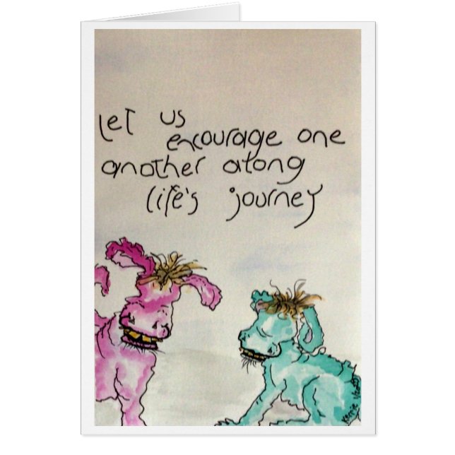 Låt oss uppmuntra hälsningskort (Framsidan)