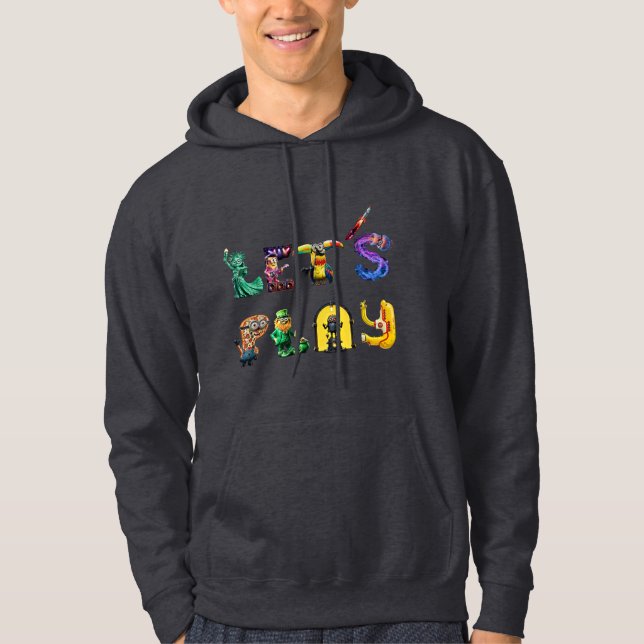Låt oss uppspelning hoodie (Framsida)