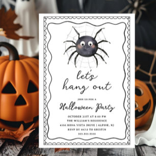 Låt oss ut spider Halloween Inbjudningar