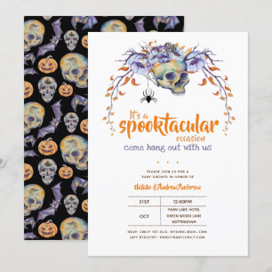 Låt oss ut Spooktacular Halloween Baby Shower Inbjudningar