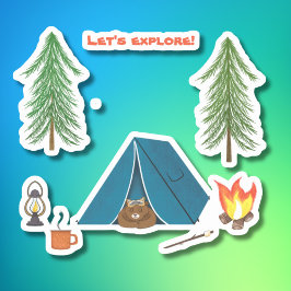 Låt oss Utforska skulpturering per campingplats Klistermärken