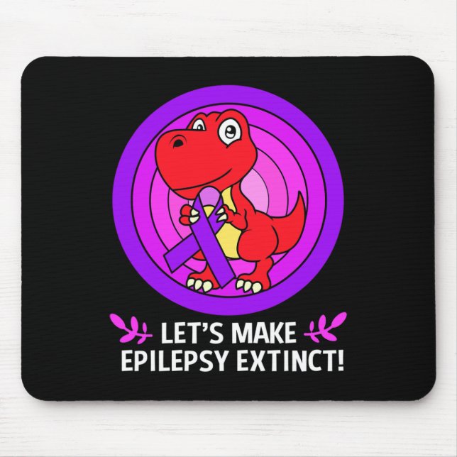 Låt oss utrota epilepsi Epilepsi Medvetenhet Barn Musmatta (Framsidan)