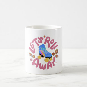 Låt oss utrullning av rullskridskor kaffemugg
