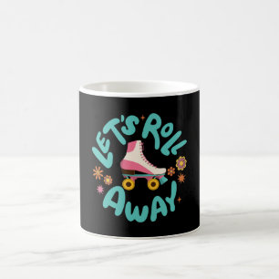 Låt oss utrullning av rullskridskor kaffemugg