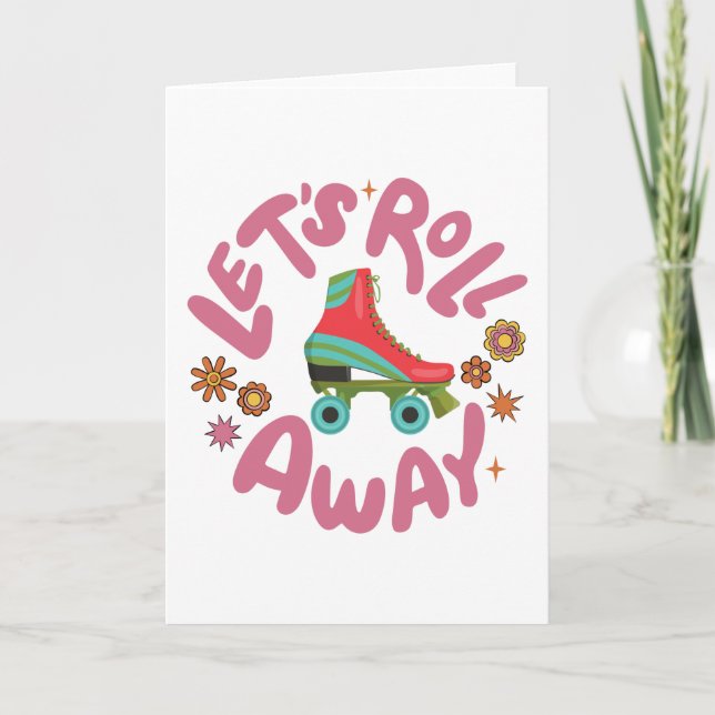 Låt oss utrullning av rullskridskor kort (Framsida)