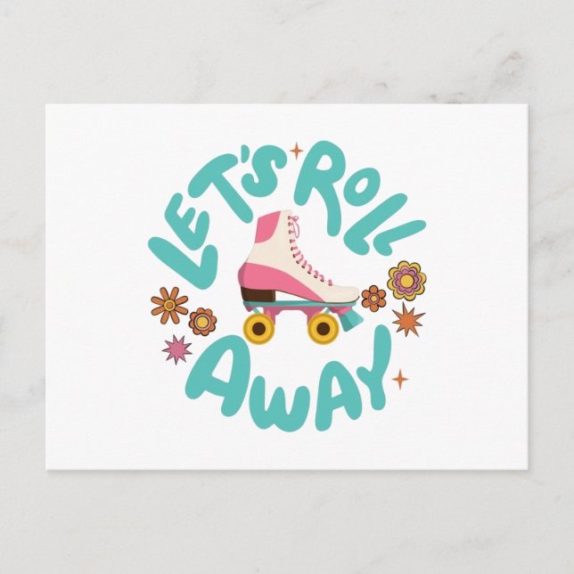 Låt oss utrullning av rullskridskor vykort (Framsida)