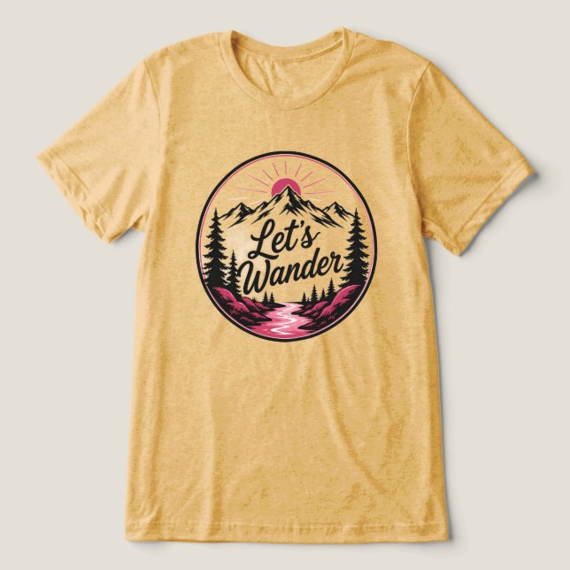 Låt Oss Vandra Äventyr Utomhus T Shirt (Design Framsida)