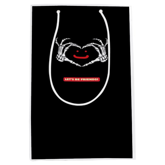 Låt oss vänner! Klassiskt Skeleton Händer Heart (Framsidan)