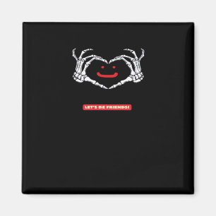 Låt oss vänner! Klassiskt Skeleton Händer Heart Magnet