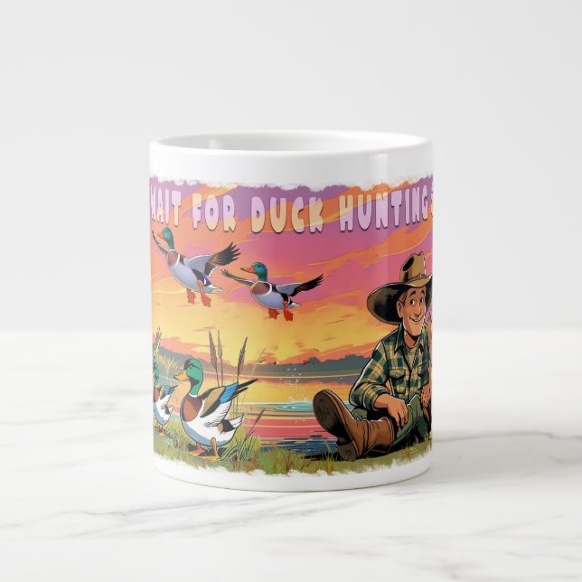 Låt oss vänta på Anka jaktsäsongen Mugg Jumbo Mugg (Framsidan)
