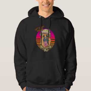 Låt oss vara Konstig tyska Shepherd med Fedora Hat Hoodie