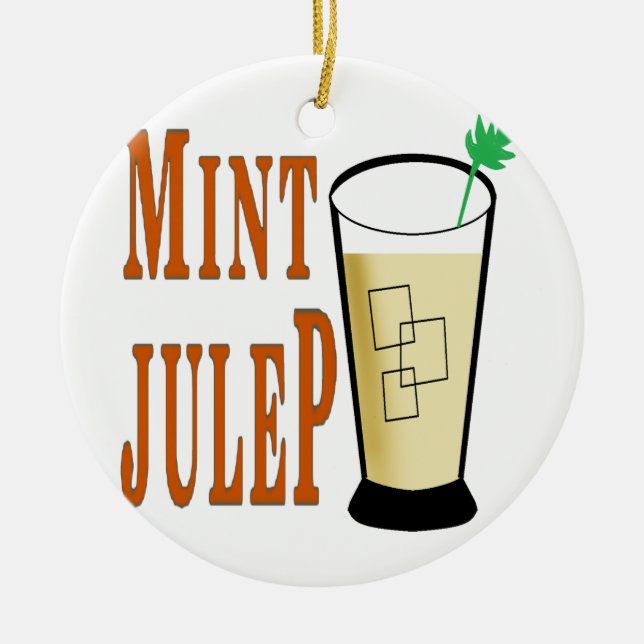 Låt oss vara mint julep julgransprydnad keramik (Framsidan)