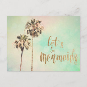 Låt oss vara Sjöjungfruar med ananas Vykort