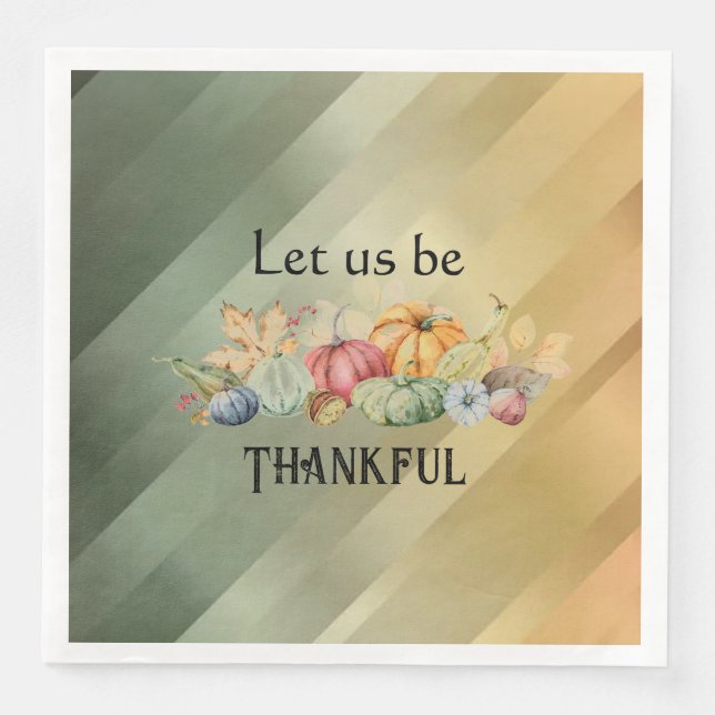 Låt oss vara tacksamma pappersservett (Framsida)
