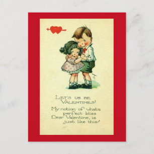 Låt oss vara Valentineser Helg Vykort