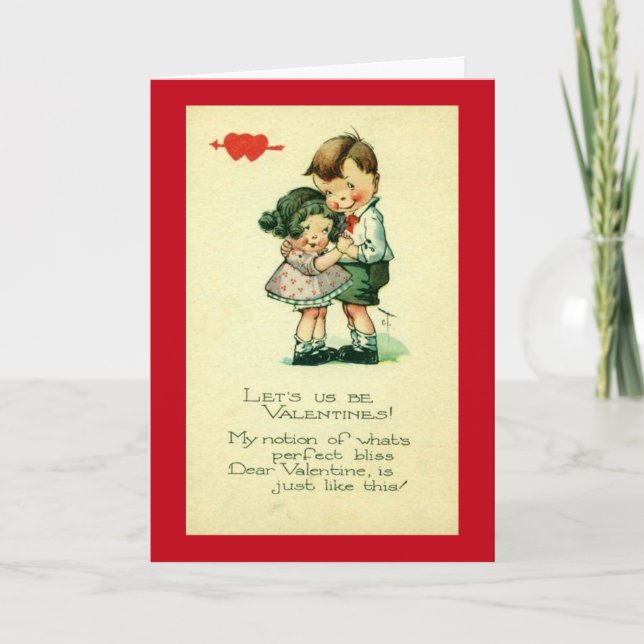 Låt oss vara Valentineser Helgkort (Framsida)
