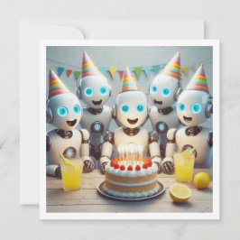 Låt oss växlar upp för robotfödelsedag, vetenskaps inbjudningar