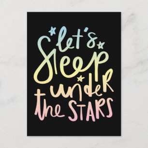 Låt oss viloläge under stjärnor vykort