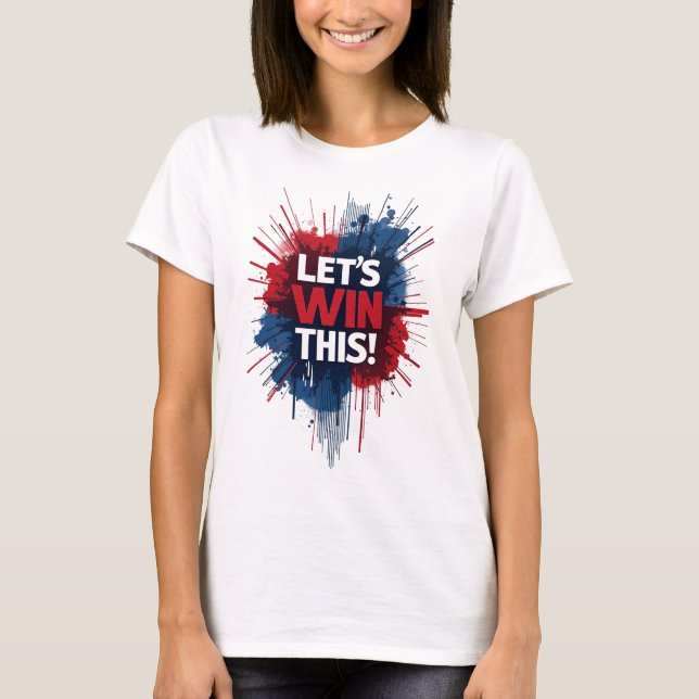 Låt oss Vin i fullt i färg T Shirt (Framsida)