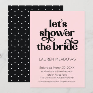 Låt oss Visa Bride Typography-inbjudan Inbjudningar