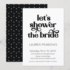 Låt oss Visa Bride Typography Inbjudningar
