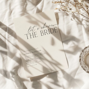 Låt oss visa den minimalistiska Eleganten Bride Inbjudningar