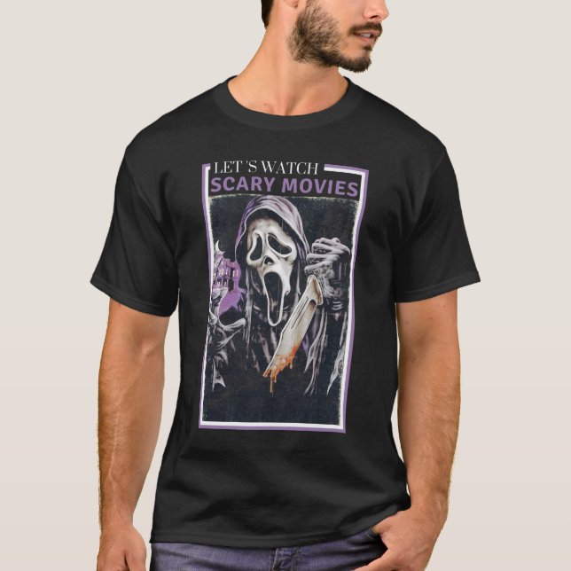 Låt oss Visa Scary Movie SCREAM Retro T Shirt (Framsida)