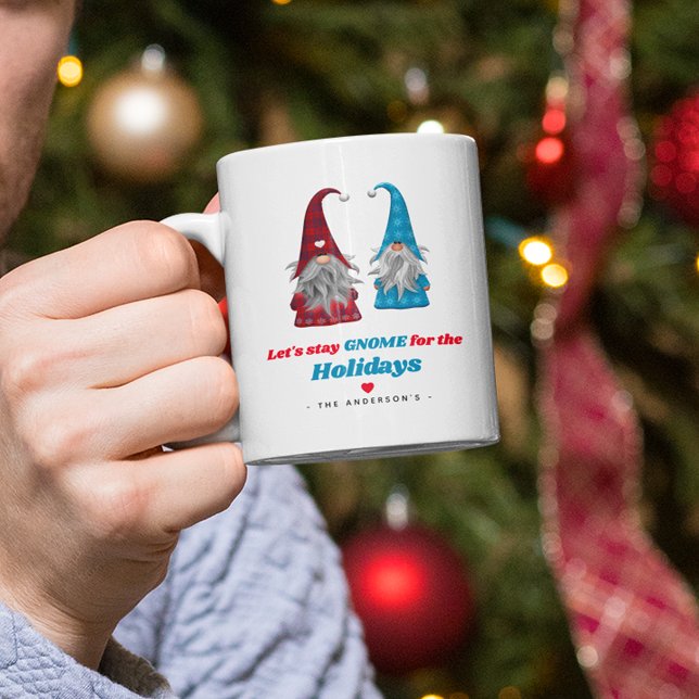 "Låt oss Vistelse Gnome för Helgdagarnas jul Kaffemugg (Skapare uppladdad)