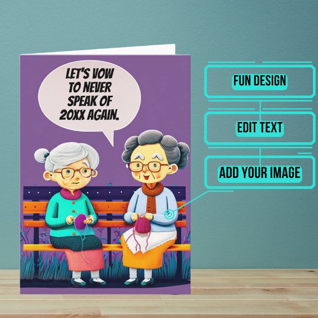 Låt oss Vow för att aldrig tala i fjol Kort (Start the year off right by sending your loved ones this fun card.)