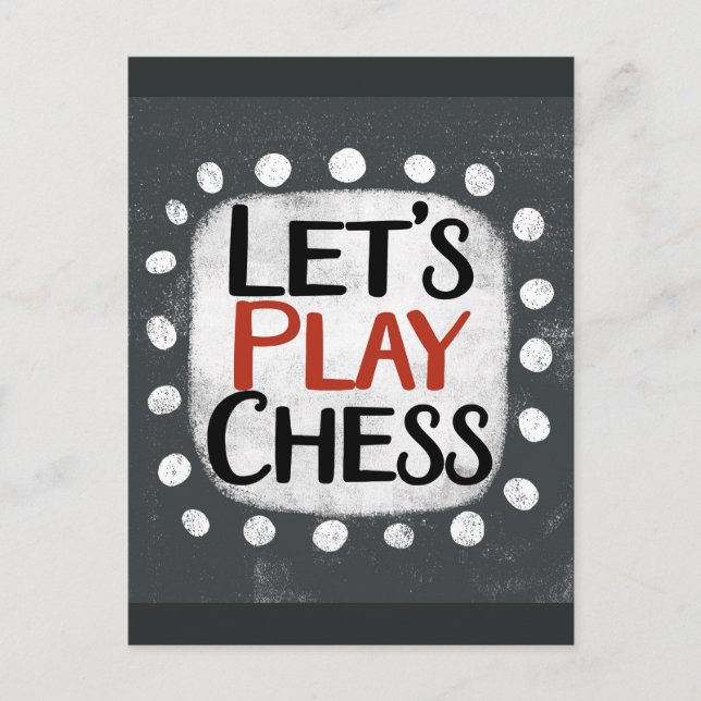 Låt oss vykort för Spela upp chess (Framsida)