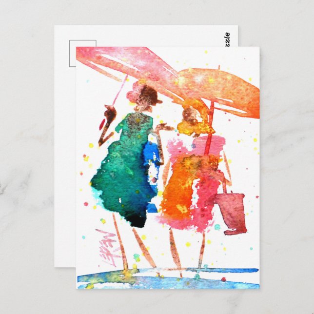 Låt oss Walk och Talk #140106-vykort Vykort (Fram/baksida)