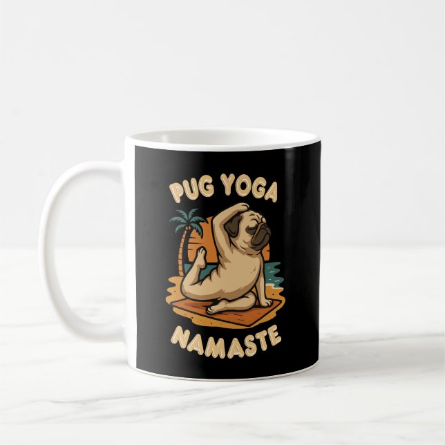 LÅT OSS YOGA MED DIN MOPS - NAMASTE KAFFEMUGG (Vänster)