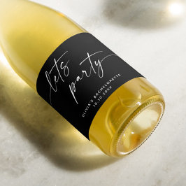 Låt party. Svart modern manusbachelorette