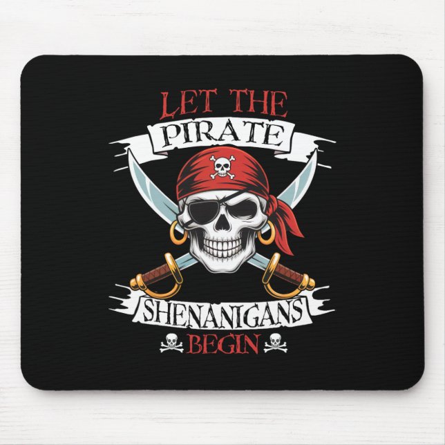 Låt Pirat Shenanigans Begian Pirat Skull Hal Musmatta (Framsidan)
