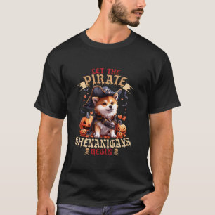 Låt Pirat Shenanigans börja med Shiba Inu Hallowed T Shirt
