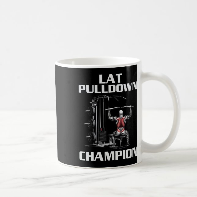 Lat Pulldown träning Bodybuilding Fitness Workout Kaffemugg (Höger)