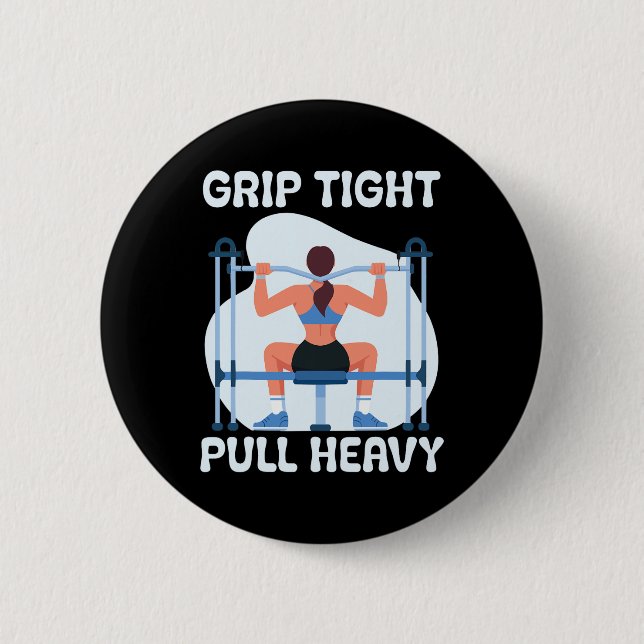 Lat Pulldown träning Bodybuilding Fitness Workout Knapp (Framsida)