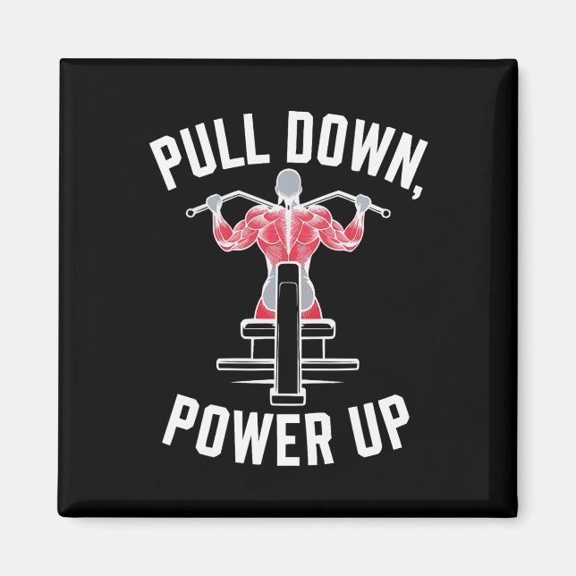 Lat Pulldown träning Bodybuilding Fitness Workout Magnet (Framsidan)