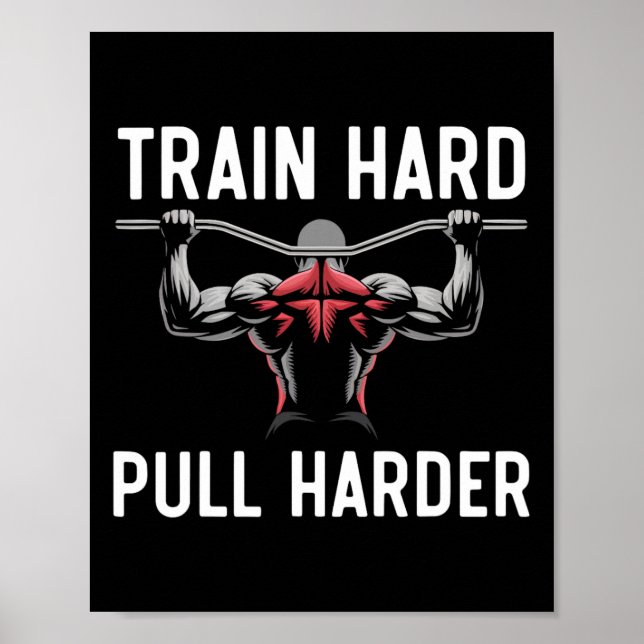 Lat Pulldown träning Bodybuilding Fitness Workout Poster (Framsidan)