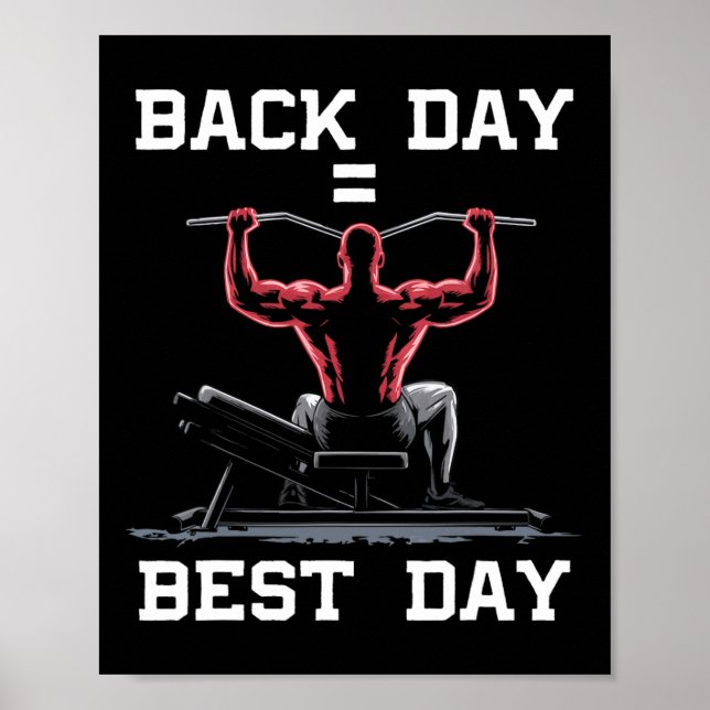 Lat Pulldown träning Bodybuilding Fitness Workout Poster (Framsidan)
