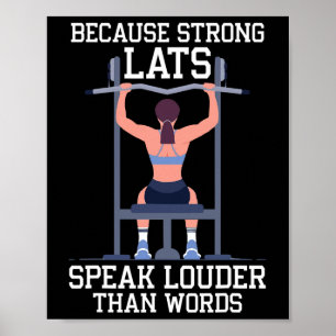 Lat Pulldown träning Bodybuilding Fitness Workout Poster
