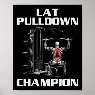 Lat Pulldown träning Bodybuilding Fitness Workout Poster