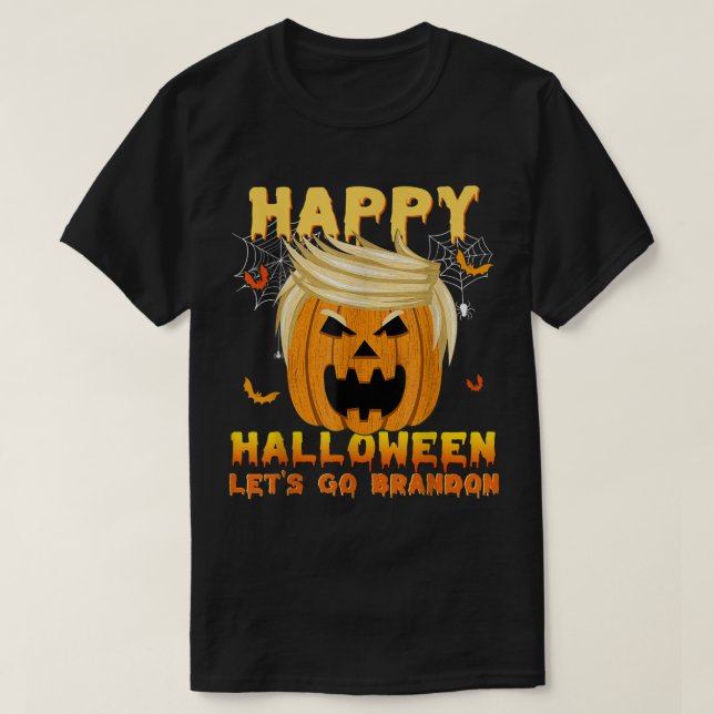 Låt Pumpkin Brandon Trump Pumpkin Halloween Co T Shirt (Design framsida)