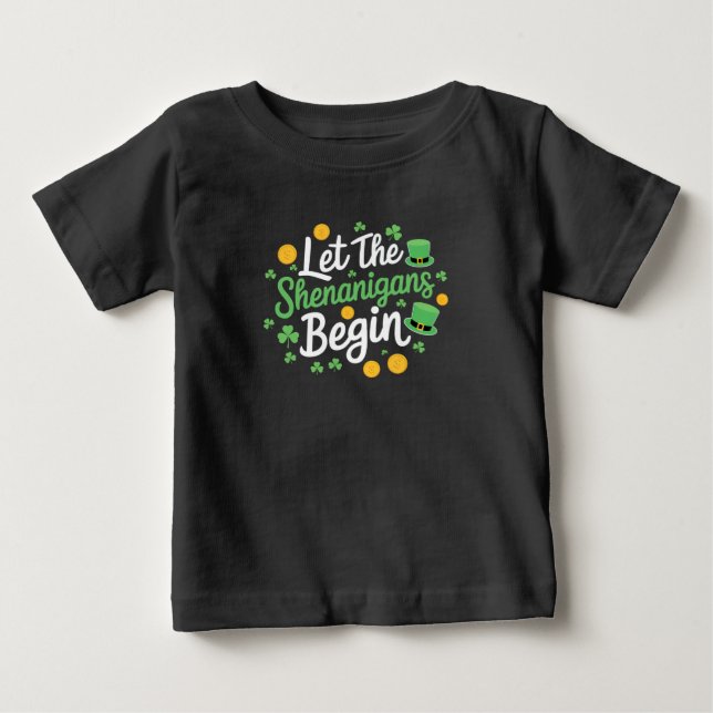 Låt rackartyg börja Rolig St Patrick's Day T Shirt (Framsida)