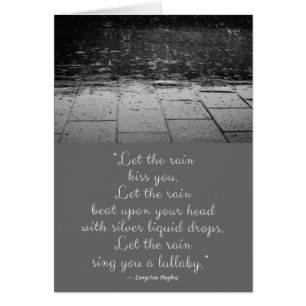 Låt Rain Langston Hughes-kortet Hälsningskort