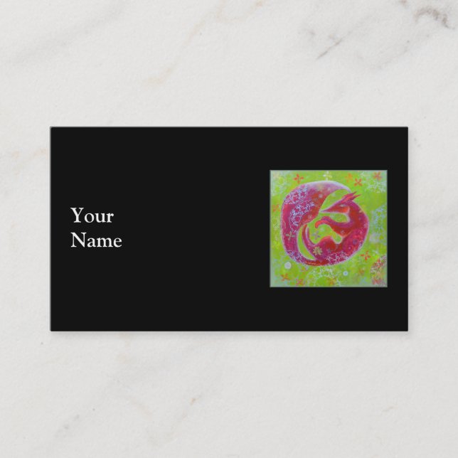 Lat räv. På svart Visitkort (Framsida)