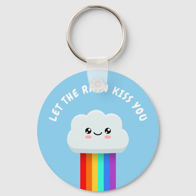 Låt regnet kyssa dig nyckelring (Framsida)